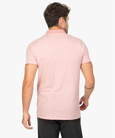 polo homme a manches courtes a fines rayures rose polosA634701_3