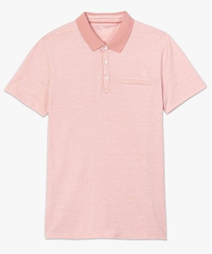 polo homme a manches courtes a fines rayures rose polosA634701_4