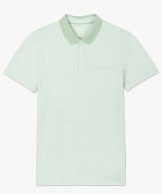 polo homme a manches courtes a fines rayures vert polosA634801_4
