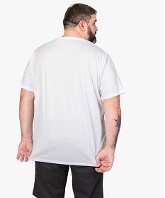 tee-shirt homme a manches courtes avec motifs palmiers blanc tee-shirtsA644301_3