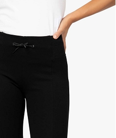 legging femme en maille milano avec large taille elastiquee noir leggings et jeggingsA647401_2