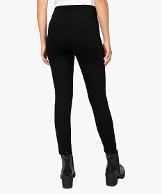 legging femme en maille milano avec large taille elastiquee noir leggings et jeggingsA647401_3