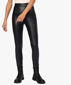 legging femme en cuir imitation avec zip fantaisie noir leggings et jeggingsA647801_1