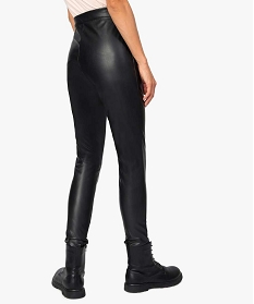 legging femme en cuir imitation avec zip fantaisie noirA647801_3