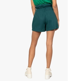 short femme en lyocell coupe large vert shortsA648201_3