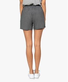 short femme imprime en maille fluide avec taille elastiquee imprime shortsA649201_3