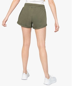 short femme en maille coupe large vert shortsA650501_3