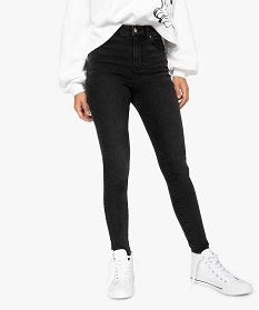 jean femme coupe skinny taille haute gris pantalons jeans et leggingsA652501_1