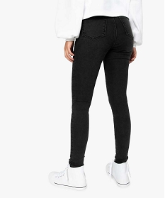 jean femme coupe skinny taille haute grisA652501_3