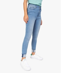 jean femme coupe skinny taille haute grisA652801_1