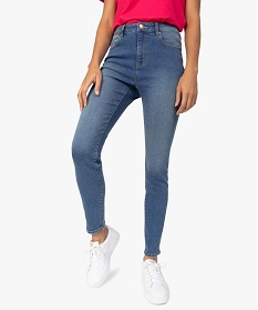 jean femme coupe slim taille haute grisA653601_1