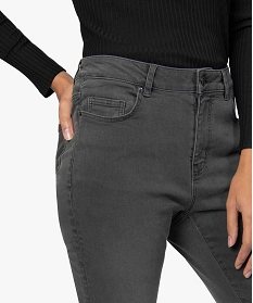 jean femme taille haute coupe slim grisA653901_2