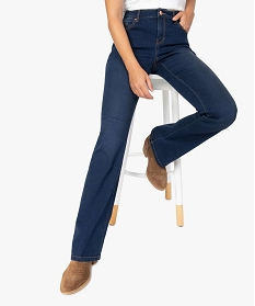 GEMO Jean femme coupe Bootcut taille normale Bleu