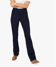GEMO Jean coupe Bootcut taille normale femme Bleu