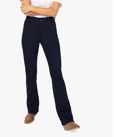 GEMO Jean femme coupe Bootcut taille normale Bleu