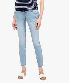 jean de grossesse slim 4 poches avec bandeau jersey bleu pantalons jeans et leggingsA655101_1
