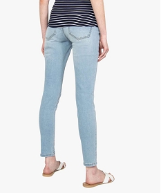 jean de grossesse slim 4 poches avec bandeau jersey bleu pantalons jeans et leggingsA655101_3