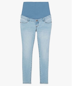 jean de grossesse slim 4 poches avec bandeau jersey bleu pantalons jeans et leggingsA655101_4