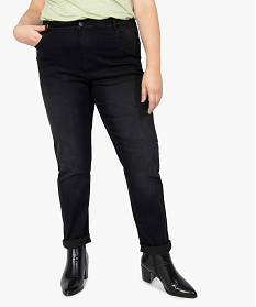 GEMO Jean femme grande taille Slim 5 poches taille normale Noir