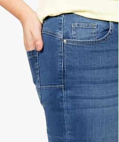 jean femme grande taille coupe slim aspect use gris pantalons et jeansA655401_2