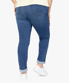 jean femme grande taille coupe slim aspect use gris pantalons et jeansA655401_3