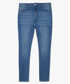 jean femme grande taille coupe slim aspect use gris pantalons et jeansA655401_4