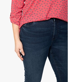 jean femme grande taille coupe slim taille normale confort bleu pantalons et jeansA655501_2