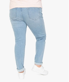 jean femme straight stretch a taille reglable bleu pantalons et jeansA655701_3