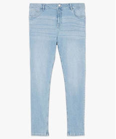 jean femme grande taille coupe straight stretch a taille reglable bleu pantalons et jeansA655701_4