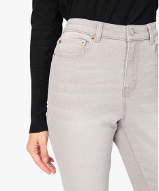 jean femme en stretch coupe skinny taille haute grisA655901_2
