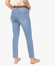 jean femme coupe slim avec ceinture tressee gris pantalons jeans et leggingsA656301_3