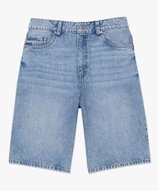 bermuda femme en jean coupe large - lulucastagnette bleu shortsA656801_4