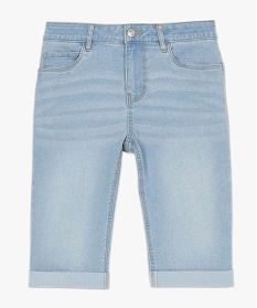 bermuda femme en jean avec revers blanc chine shortsA656901_4