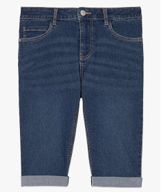 bermuda femme en jean avec revers bleu shortsA657101_4