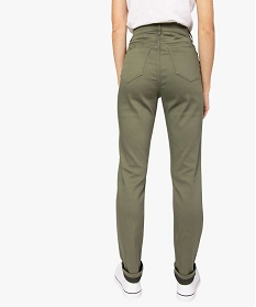 pantalon femme coupe regular en stretch vert pantalonsA658701_3