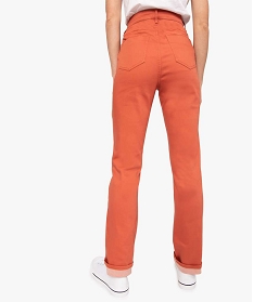 pantalon femme coupe regular en stretch orange pantalonsA658901_3