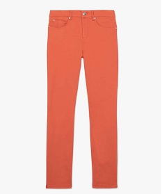 pantalon femme coupe regular en stretch orange pantalonsA658901_4