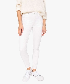 jean femme coupe skinny taille normale blancA660101_1