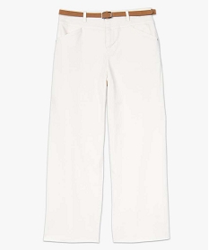 pantalon femme coupe ample avec ceinture amovible beigeA662101_4