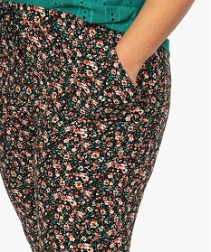 pantalon femme large et fluide imprime a taille elastiquee imprime pantalons et jeansA662801_2