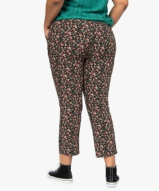 pantalon femme grande taille large et fluide imprime a taille elastiquee imprime pantalons et jeansA662801_3