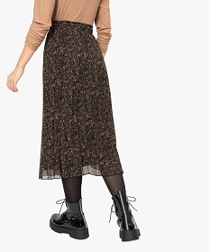 jupe femme plissee avec taille froncee imprime jupesA666501_3
