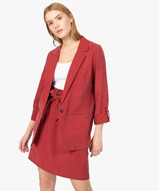 veste blazer femme en viscose fluide rouge vestesA667601_1