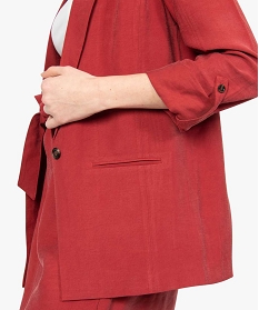 veste blazer femme en viscose fluide rouge vestesA667601_2