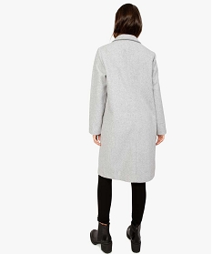 manteau femme avec grand col et fermeture bouton gris manteauxA668801_3