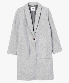manteau femme avec grand col et fermeture bouton gris manteauxA668801_4