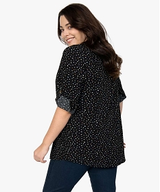 blouse femme grande taille imprimee a manches 34 imprime chemisiers et blousesA672601_3