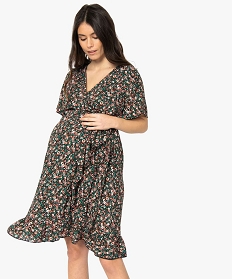 GEMO Robe de grossesse imprimée forme portefeuille Imprimé