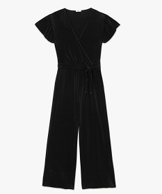 combinaison pantalon femme en matiere plissee noirA679901_4