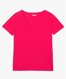 tee-shirt femme a col v et manches courtes rose t-shirts manches courtesA686901_4